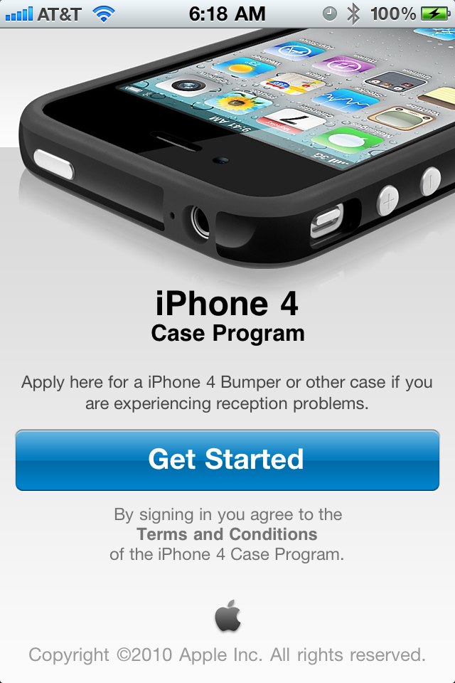 iPhone 4 Case Program start screen