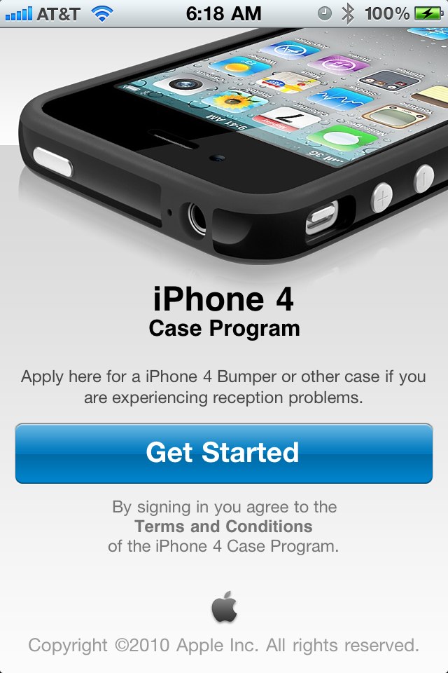 iPhone 4 Case Program start screen iPhone 4 Case Program start screen