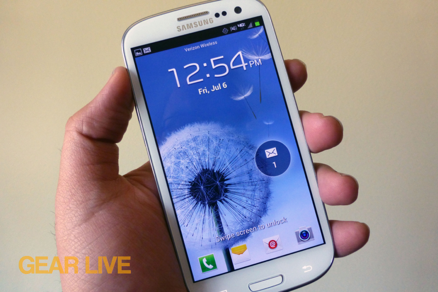 Samsung Galaxy S III lock screen Samsung Galaxy S III lock screen