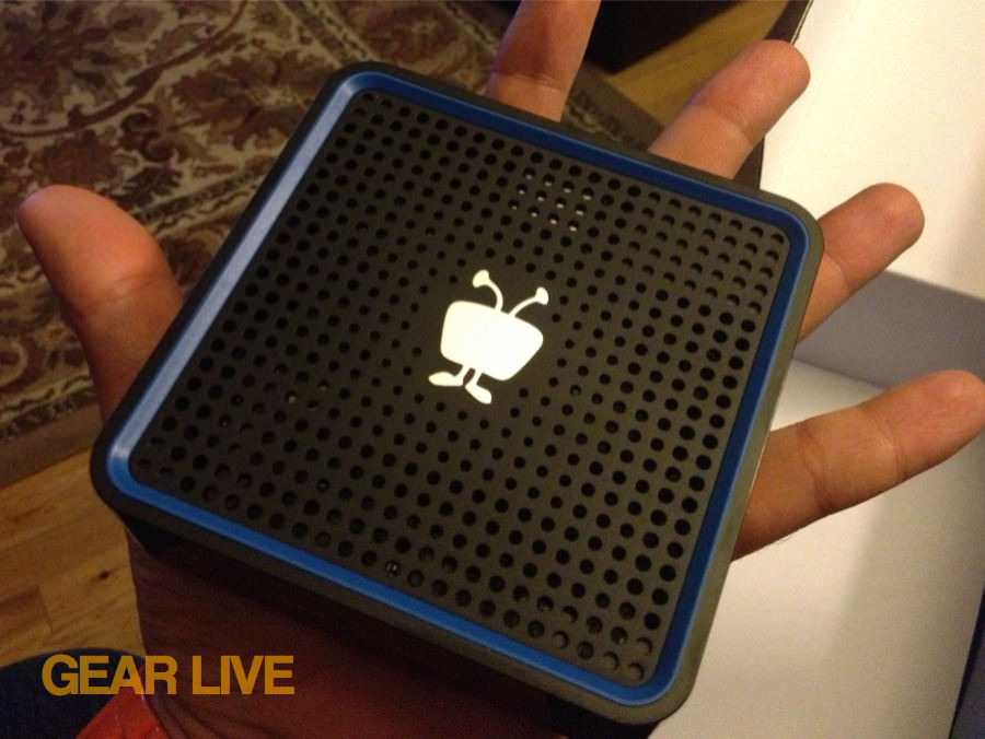 Holding the tiny TiVo Stream Holding the tiny TiVo Stream
