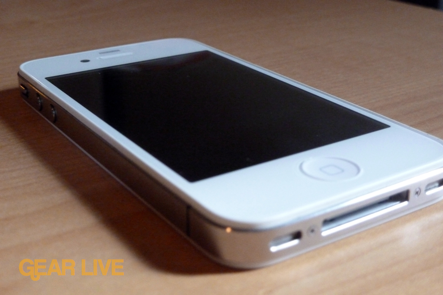 White iPhone 4 left White iPhone 4 left