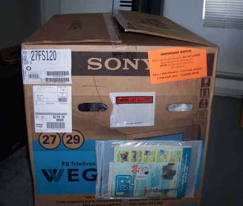 Free Sony Wega Shipping