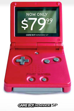 Game Boy Advance GBA SP $79.99 price drop