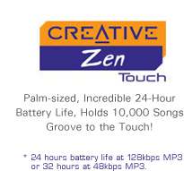 Creative Zen Touch Specifications